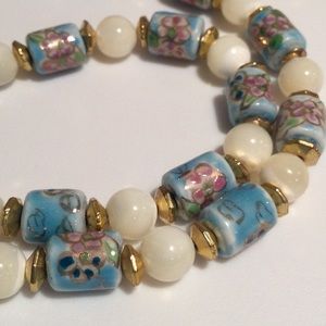 Glass bead necklace